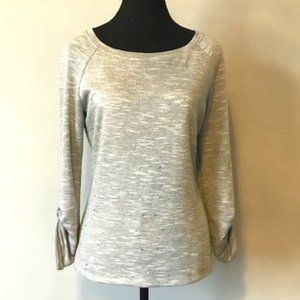 INC 3/4 Sleeve Embellished Grey Top